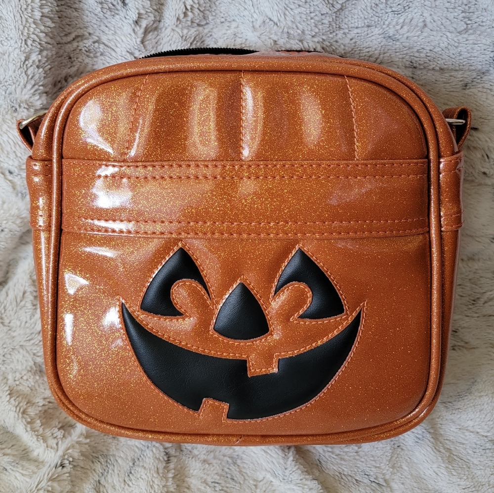 Happy Pail Glitter Orange Bag Handcrafted Limited Edition Love, Pain & Stitches